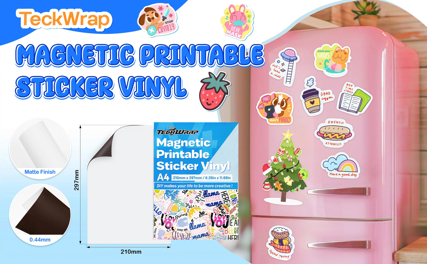 Teckwrap Magnetic Printable Sticker Vinyl