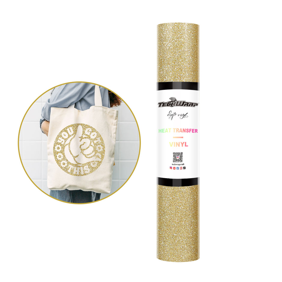 Teckwrap Glitter HTV - Champagne Gold