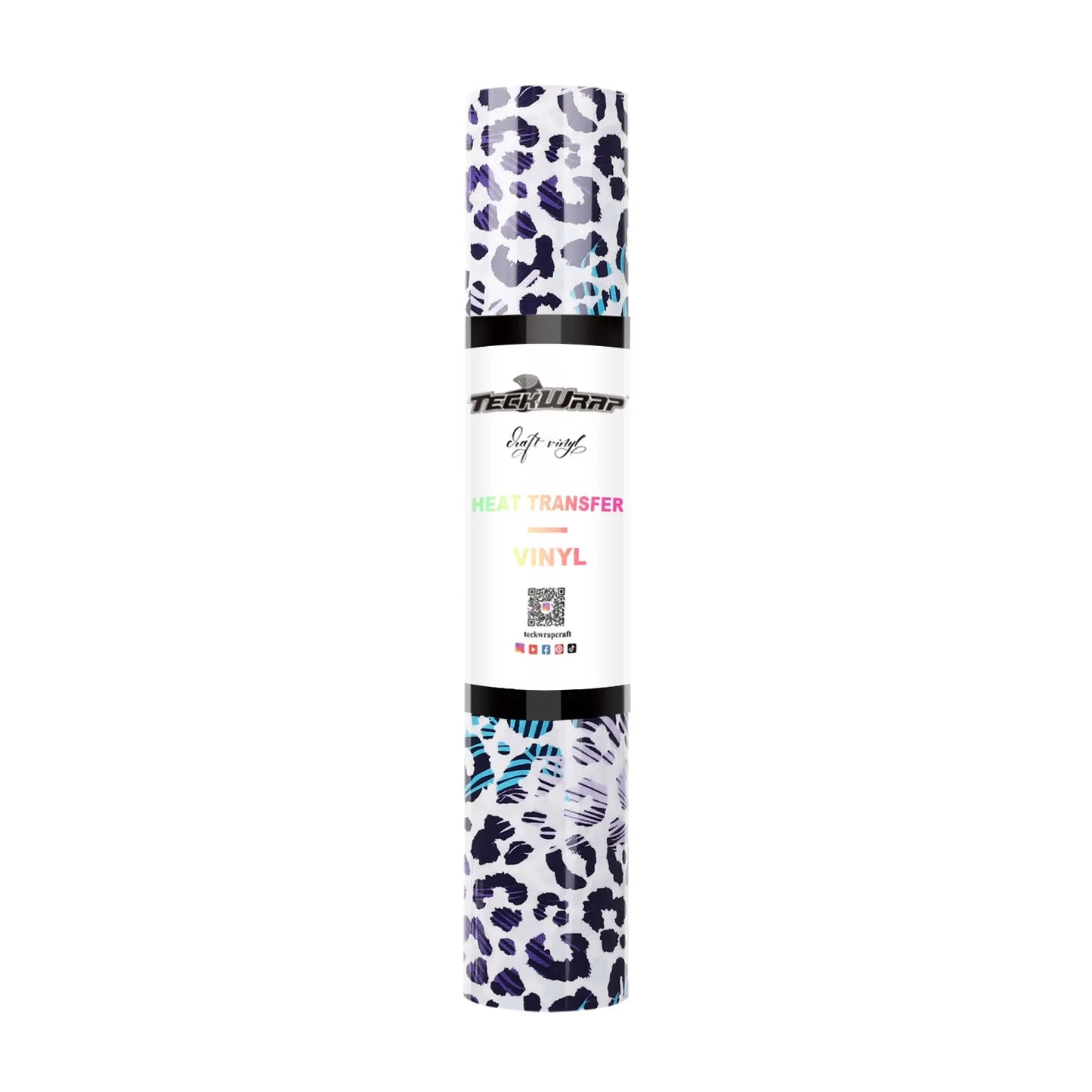 Teckwrap Animal Print HTV - Blue & White Leopard (Discontinued)