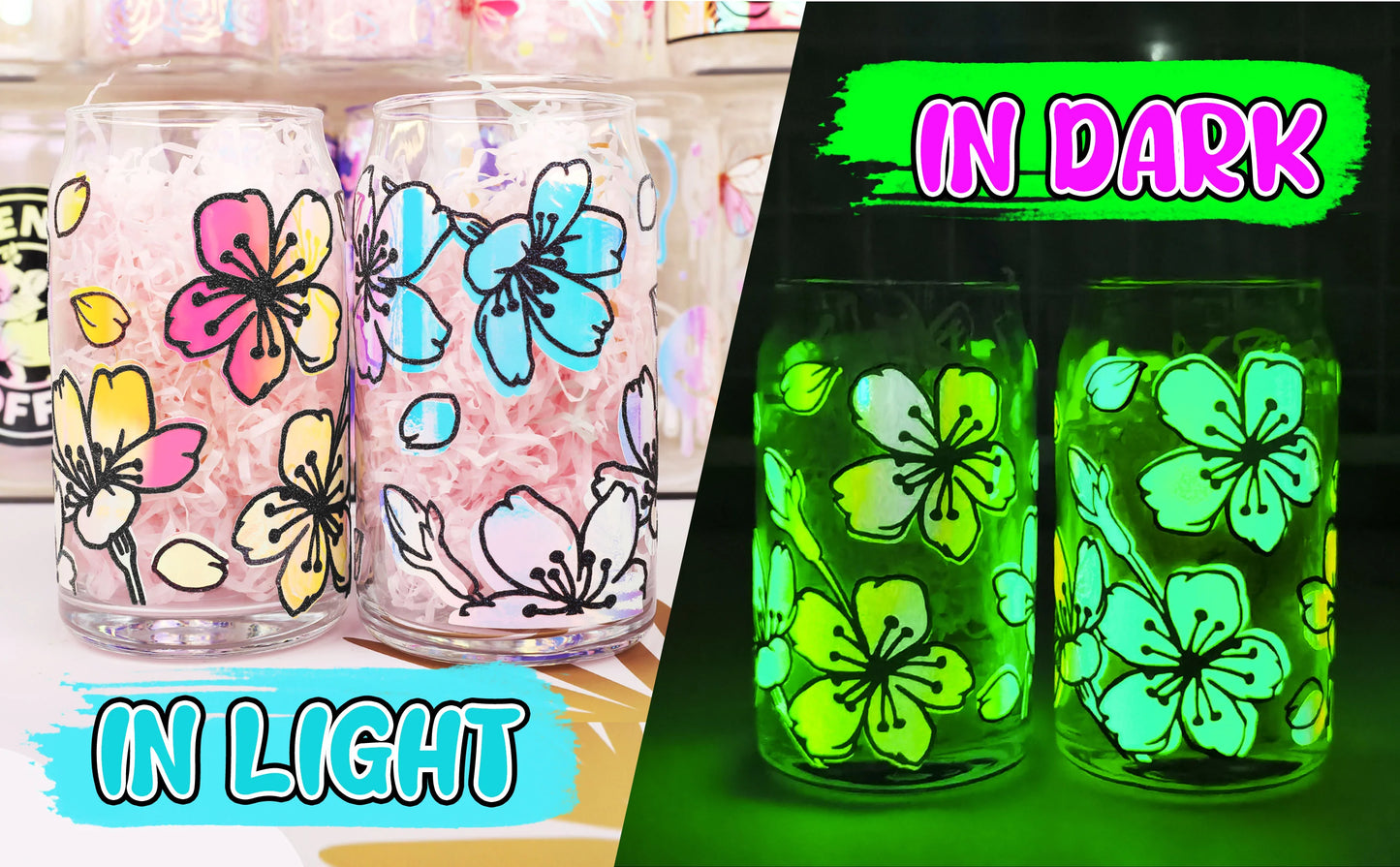 Teckwrap Glow in the Dark - Opal Peach Yellow Pink