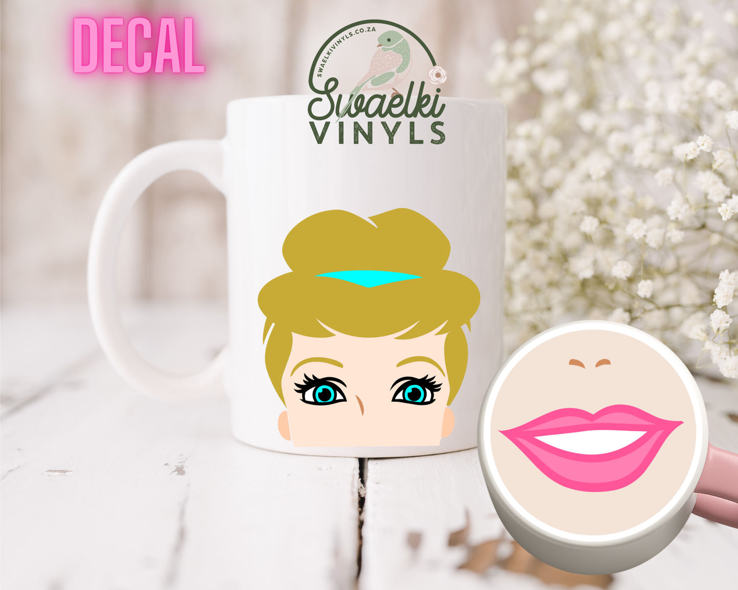 UV DTF Decal - Cinderella Mug Mouth Sticker