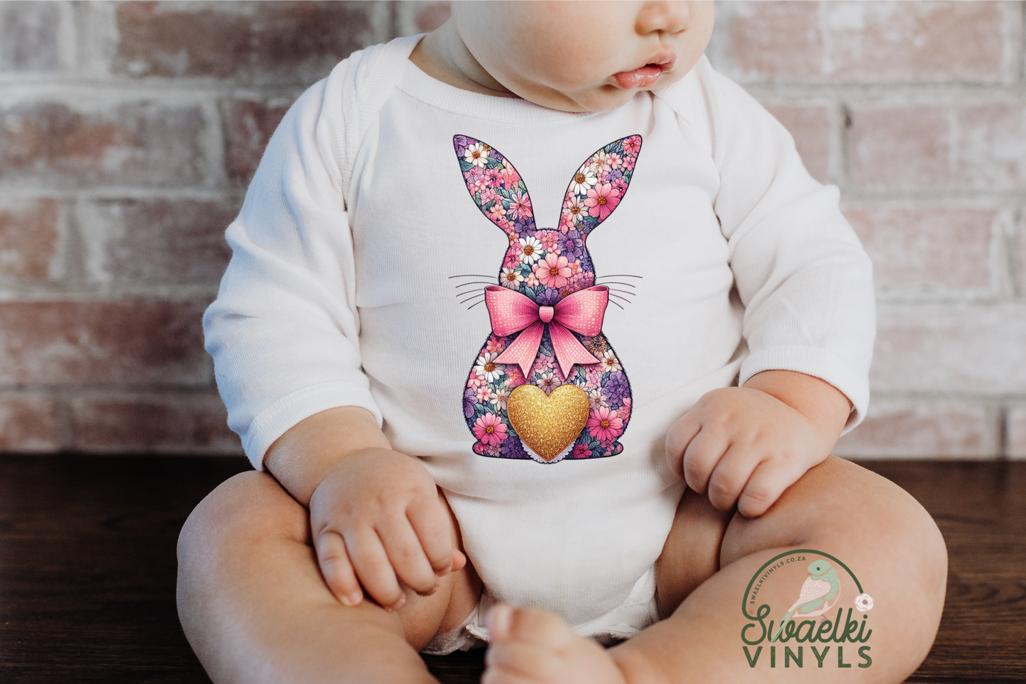 DTF Transfer - Easter Floral Bunny 2
