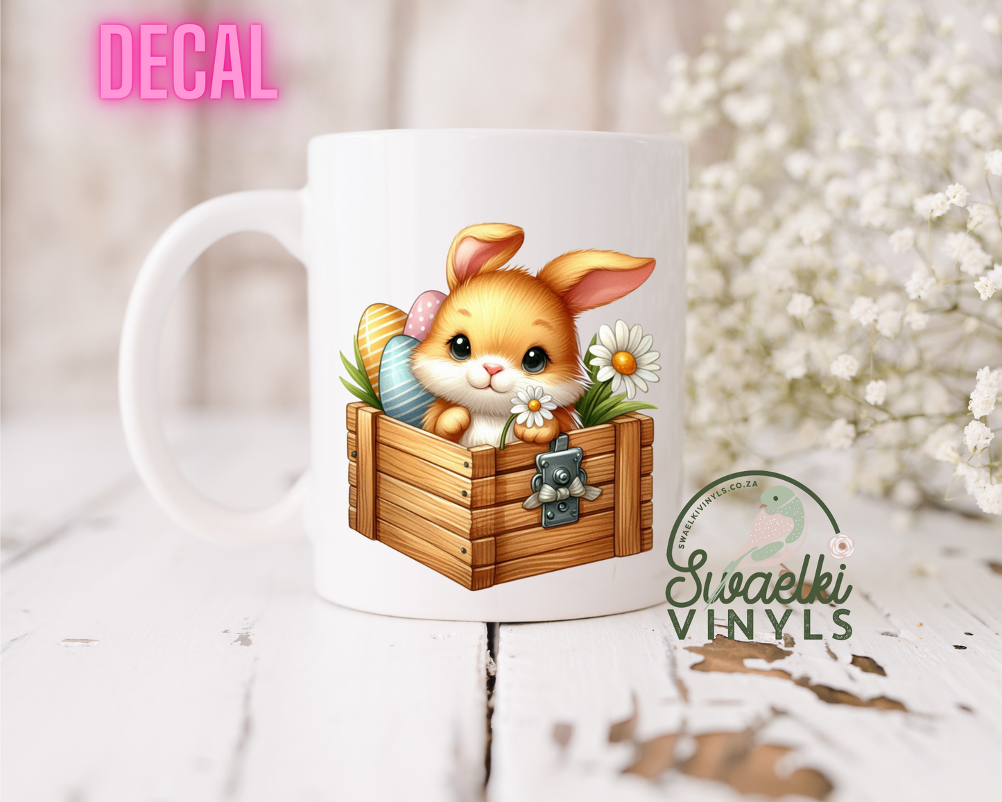 UV DTF Decal - Easter Bunny Crate