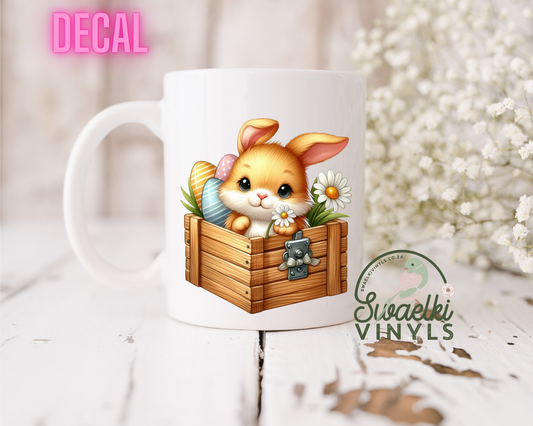 UV DTF Decal - Easter Bunny Crate