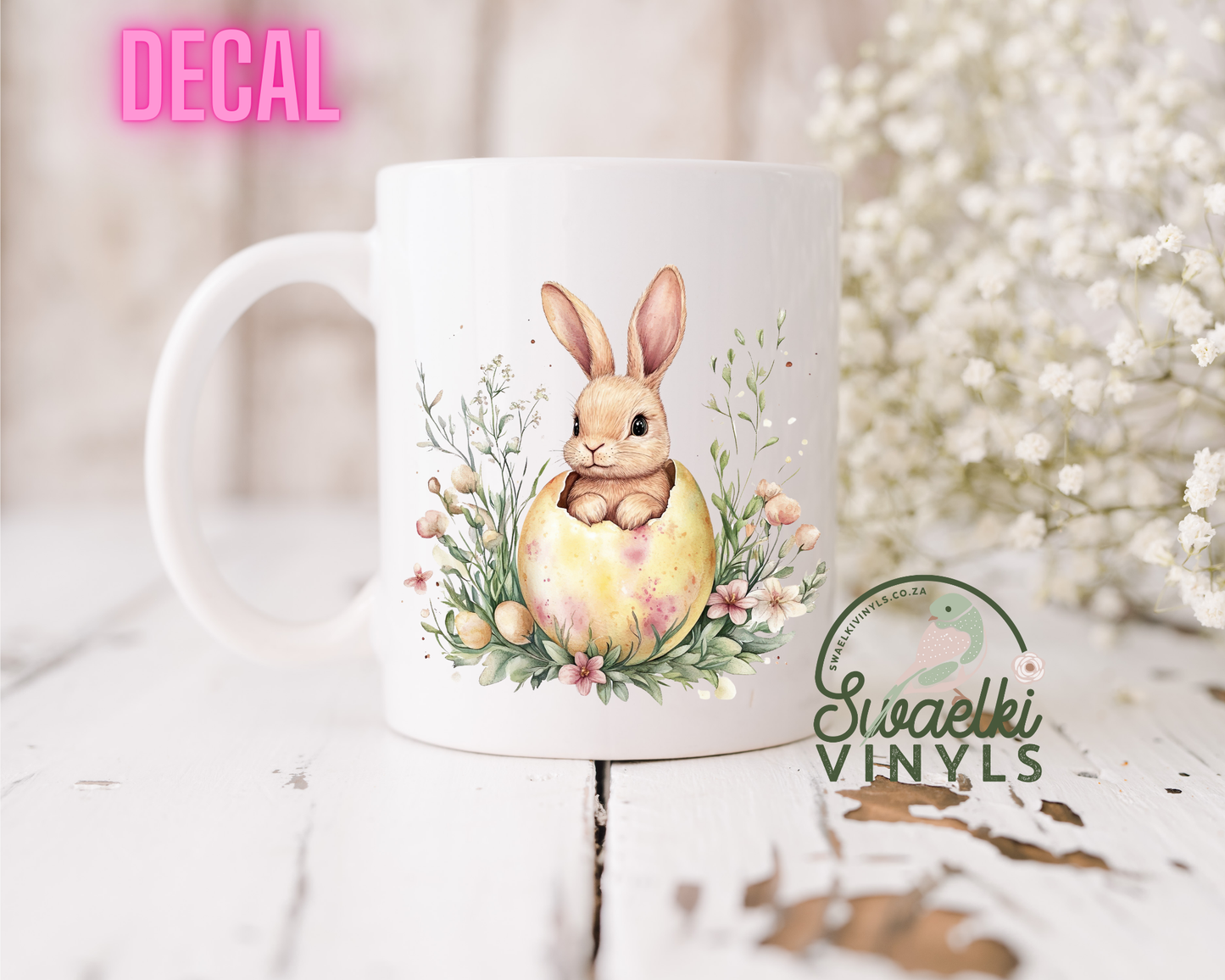 UV DTF Decal - Easter Bunny in Egg 1