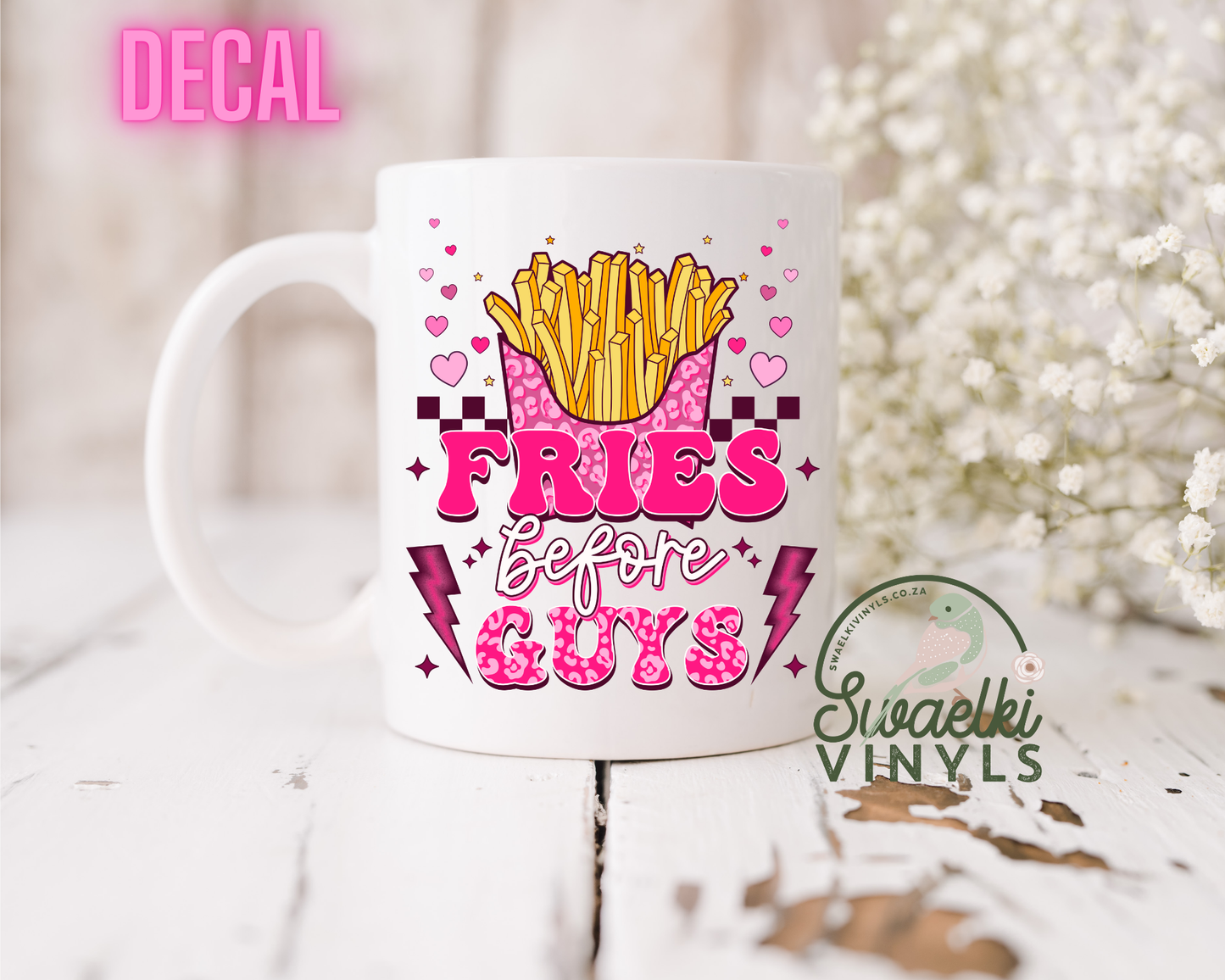 UV DTF Decal - Fries before Guys
