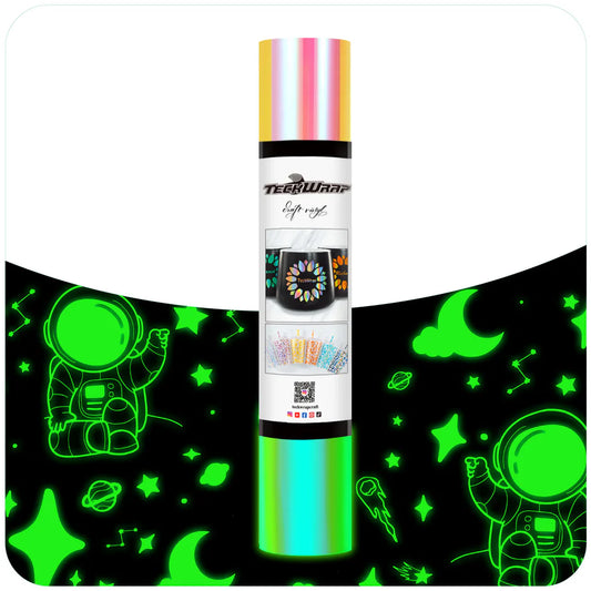 Teckwrap Glow in the Dark - Opal Peach Yellow Pink