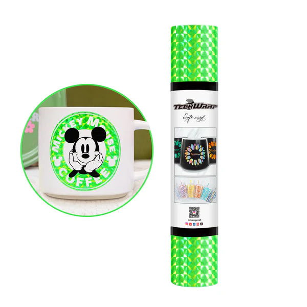 Holographic Diamond - Neon Green