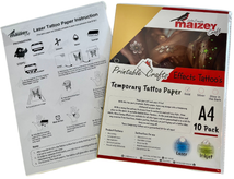 Maizey's Craft - Inkjet Printable Tattoo Paper - Gold A4 (10/Pack)