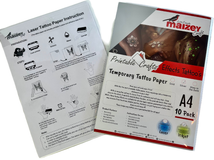 Maizey's Craft - Inkjet Printable Tattoo Paper - Silver A4 (10/Pack)