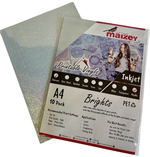 Maizey's Craft - Inkjet PET Bright Metallic Diamond A4 (10/pack)