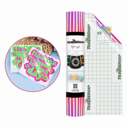 Teckwrap Bubble Free Holographic Vinyl - Pink