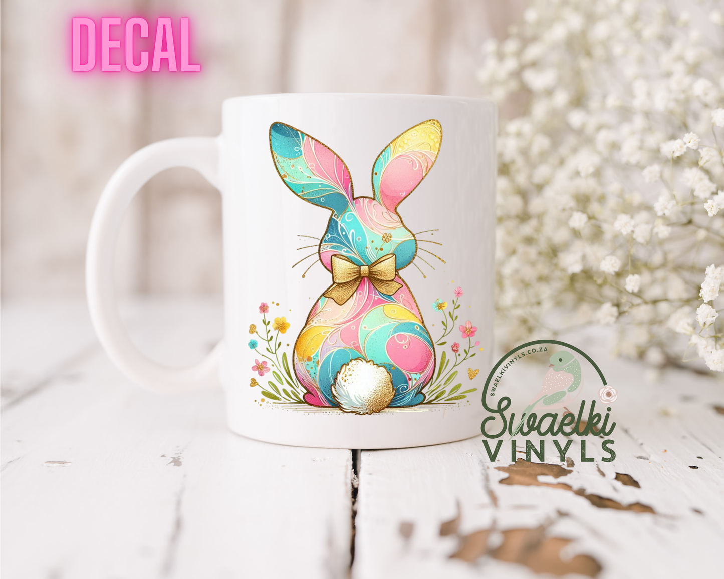 UV DTF Decal - Watercolour Easter Bunny 1