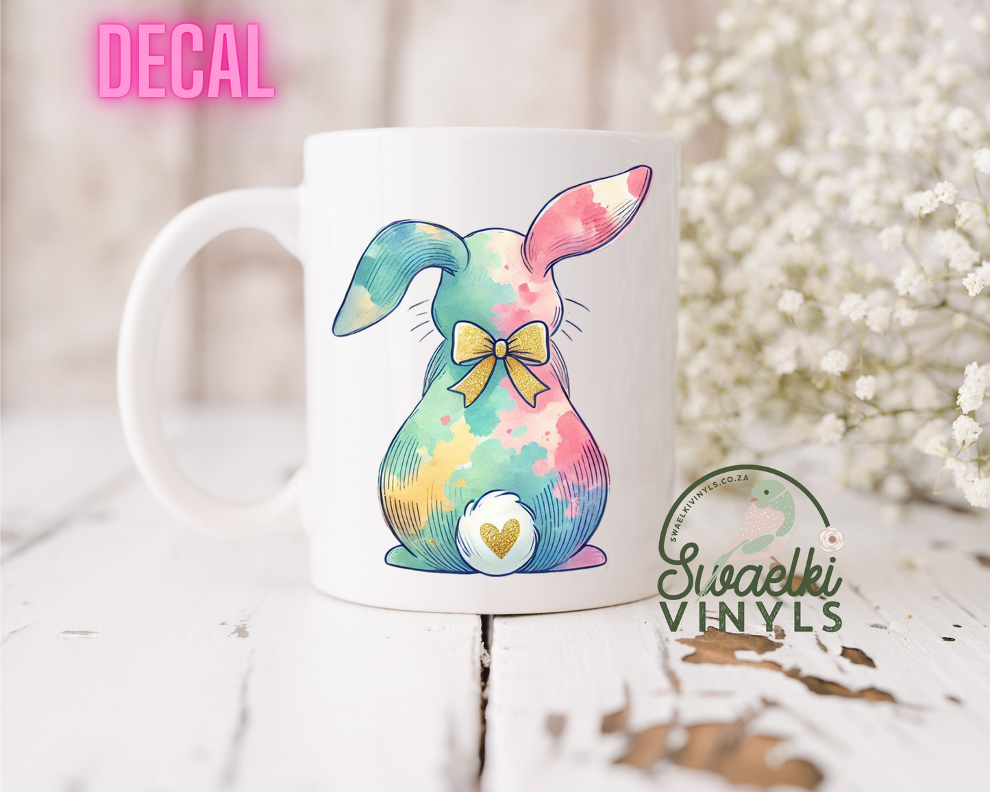 UV DTF Decal - Watercolour Easter Bunny 2