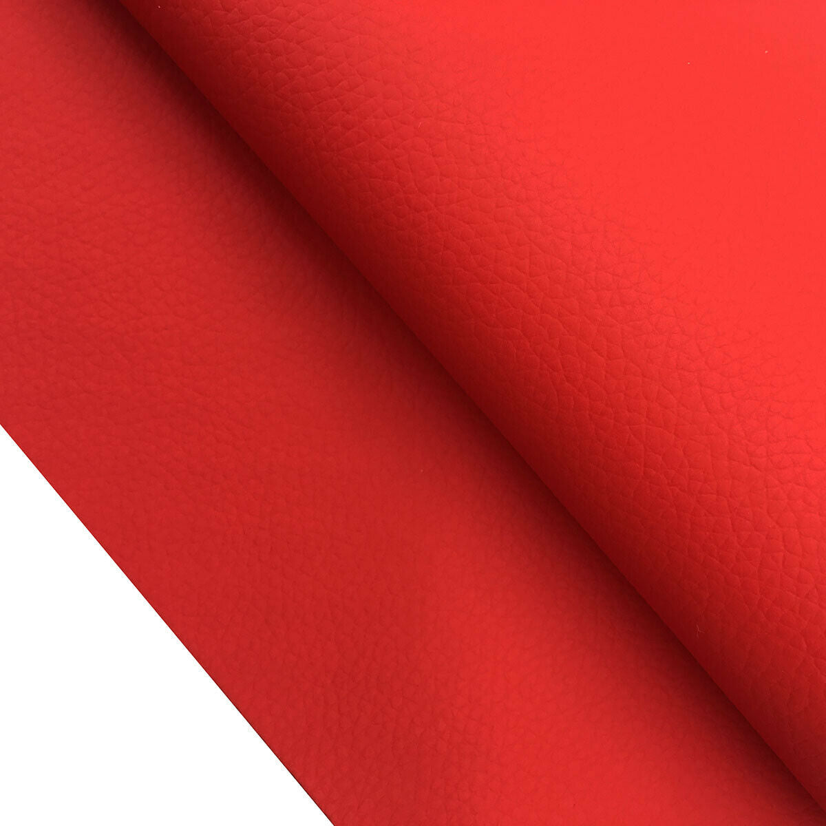 Faux Leather - Litchi Grain Red