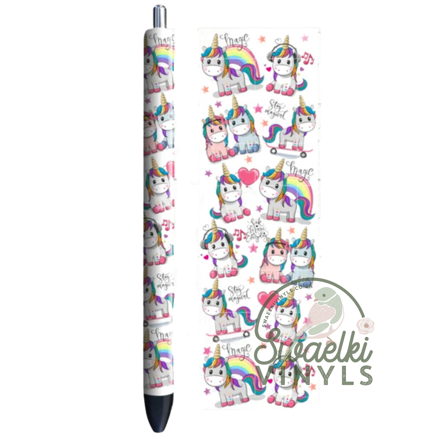 UVDTF Pen Wrap - Unicorns