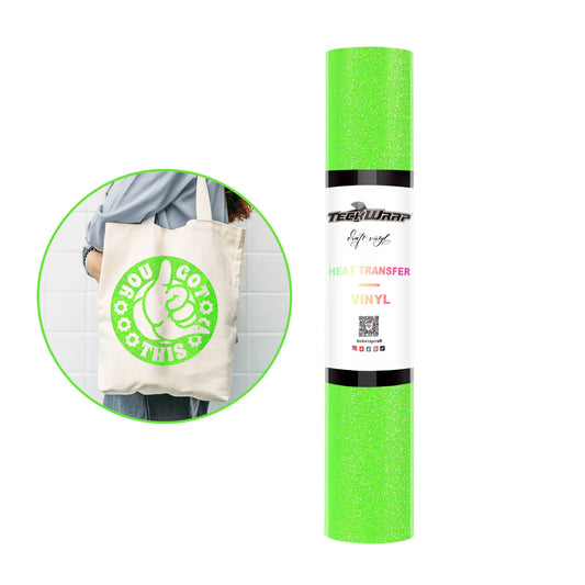 Teckwrap Glitter HTV - Neon Green