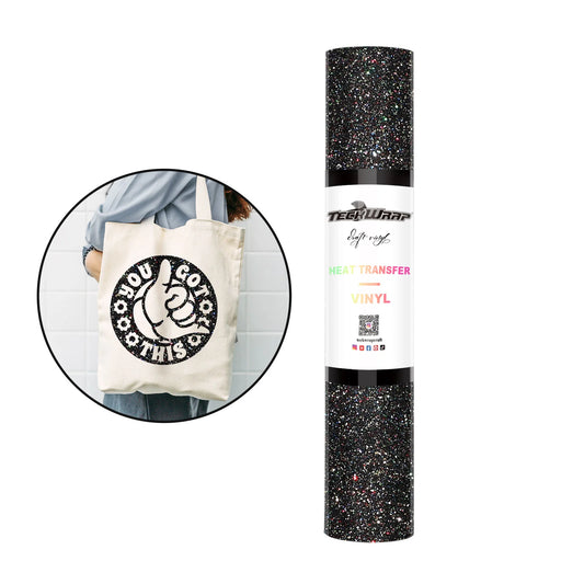 Teckwrap Glitter HTV - Black