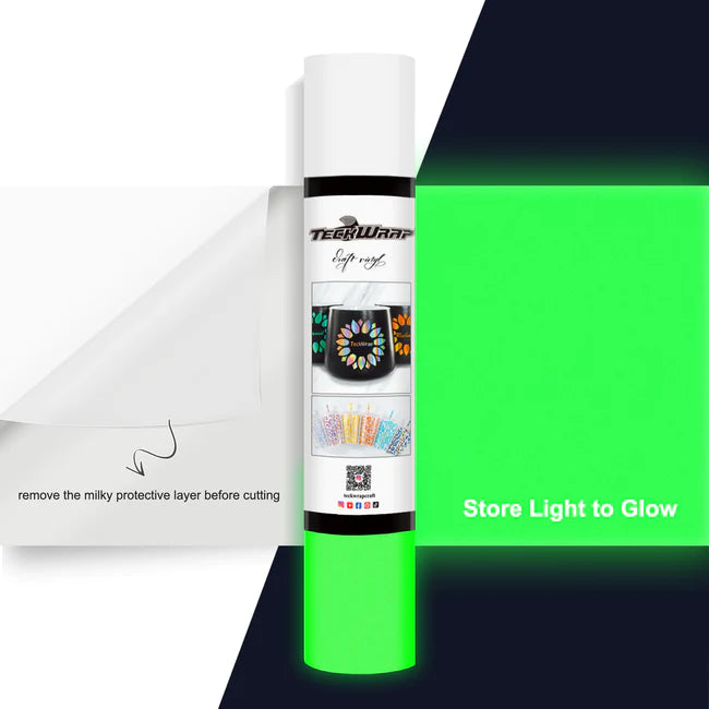 Teckwrap Glow In The Dark Vinyl - White