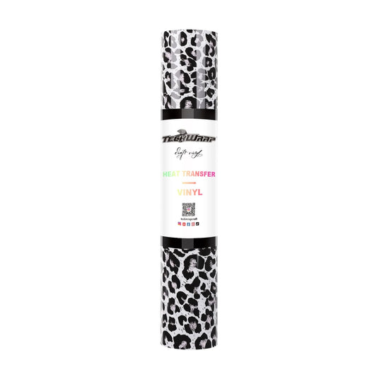 Teckwrap Animal Print HTV - Black & White Leopard