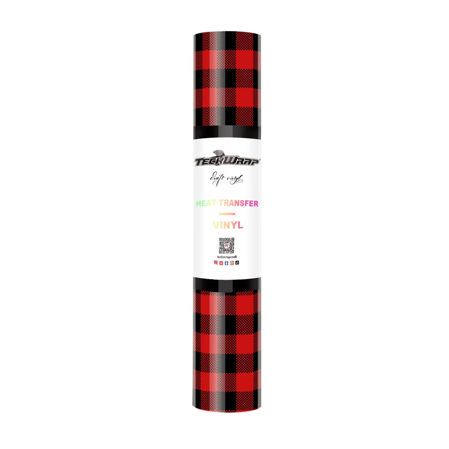 Teckwrap Buffalo Plaid HTV - Red & Black