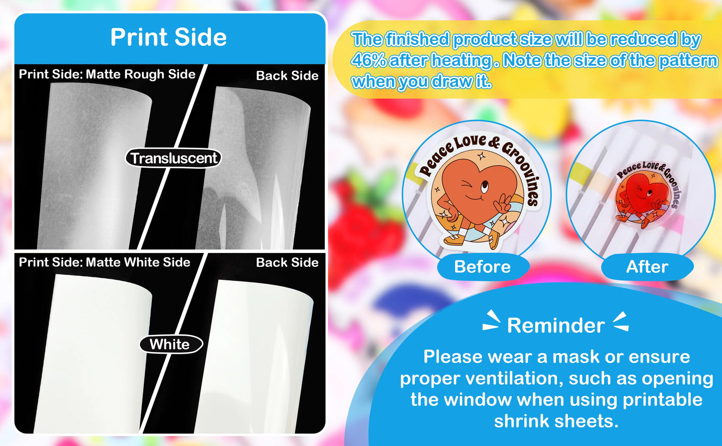 Teckwrap Inkjet Printable Shrink Sheets - White