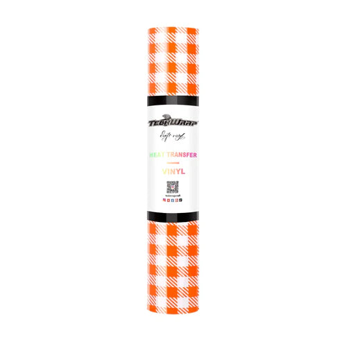 Teckwrap Buffalo Plaid HTV - Orange & Black