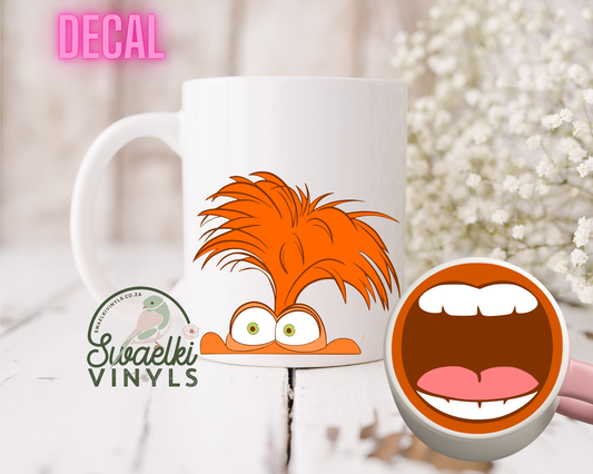 UV DTF Decal - Anxiety Mug Mouth Sticker