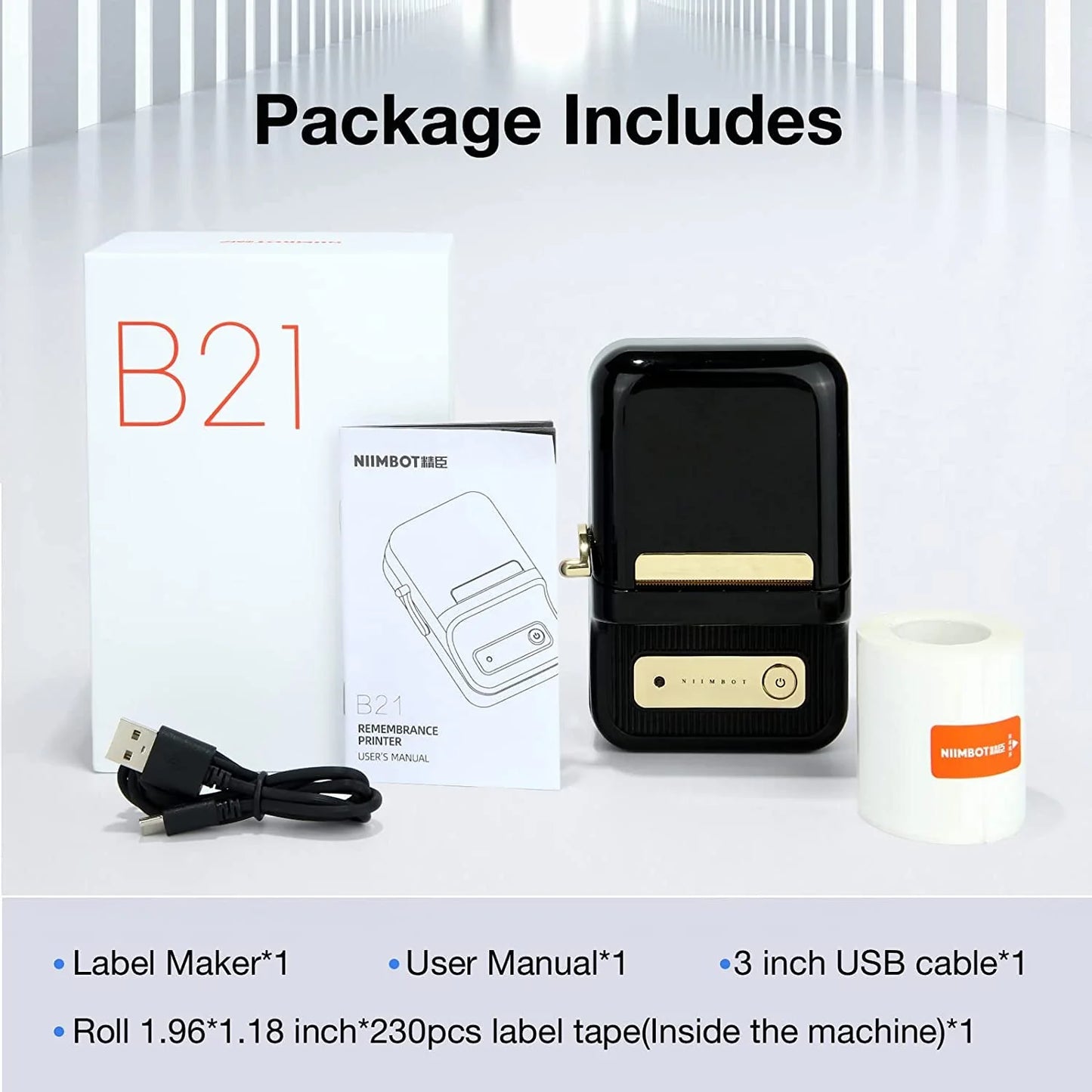 NIIMBOT - B21 - Portable Thermal Label Printer (2 weeks turnaround time for delivery)