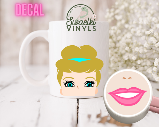 UV DTF Decal - Cinderella Mug Mouth Sticker