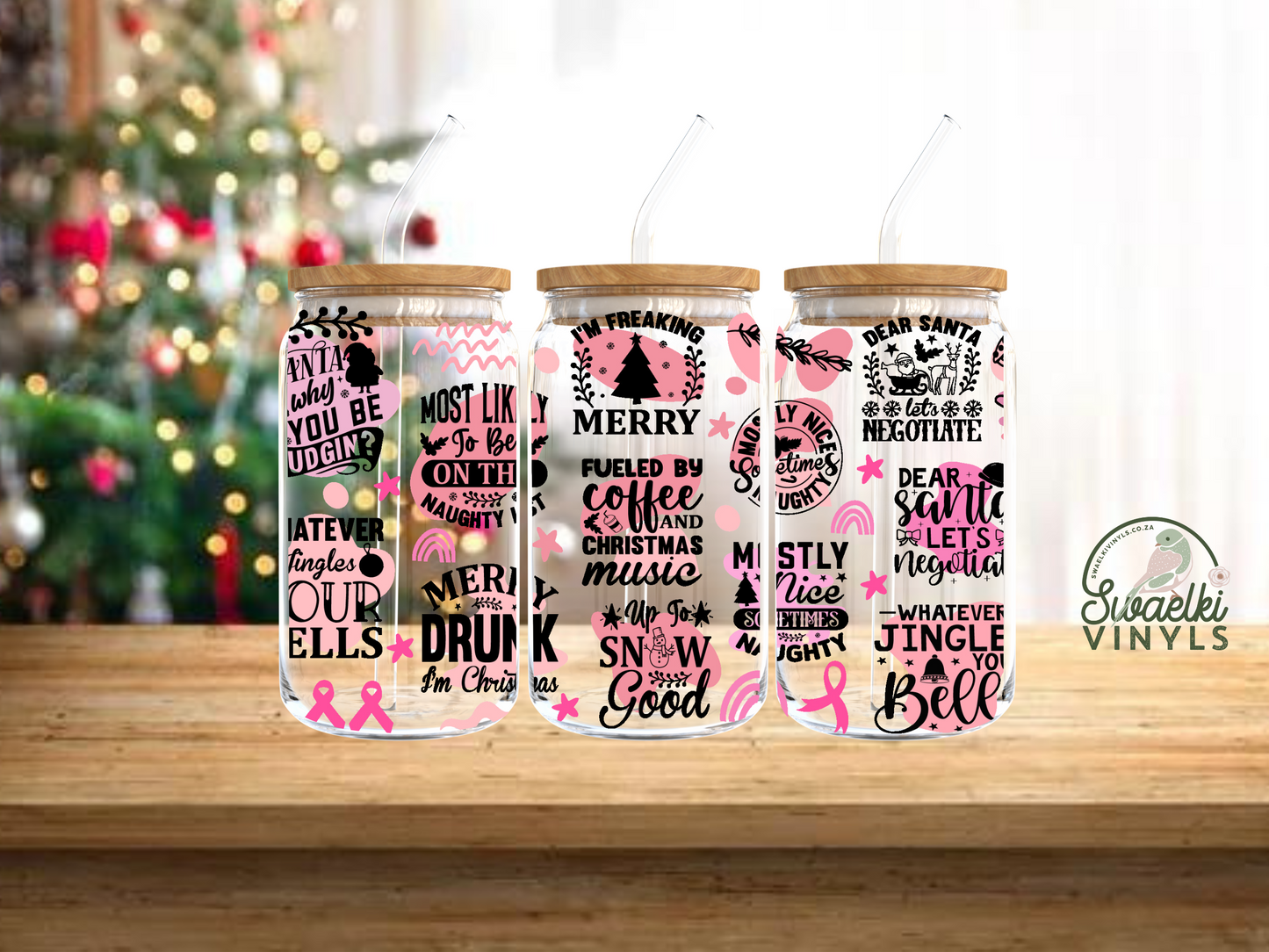 UV DTF Cup Wrap - Christmas Design 8