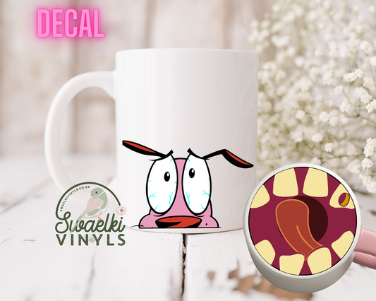 UV DTF Decal - Courage Mug Mouth Sticker