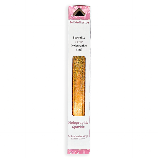 Maizey's Craft - Holographic Gold Metal Flake Self Adhesive Vinyl