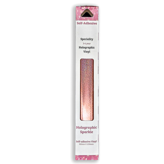 Maizey's Craft - Holographic Champagne Rose Metal Flake Self Adhesive Vinyl