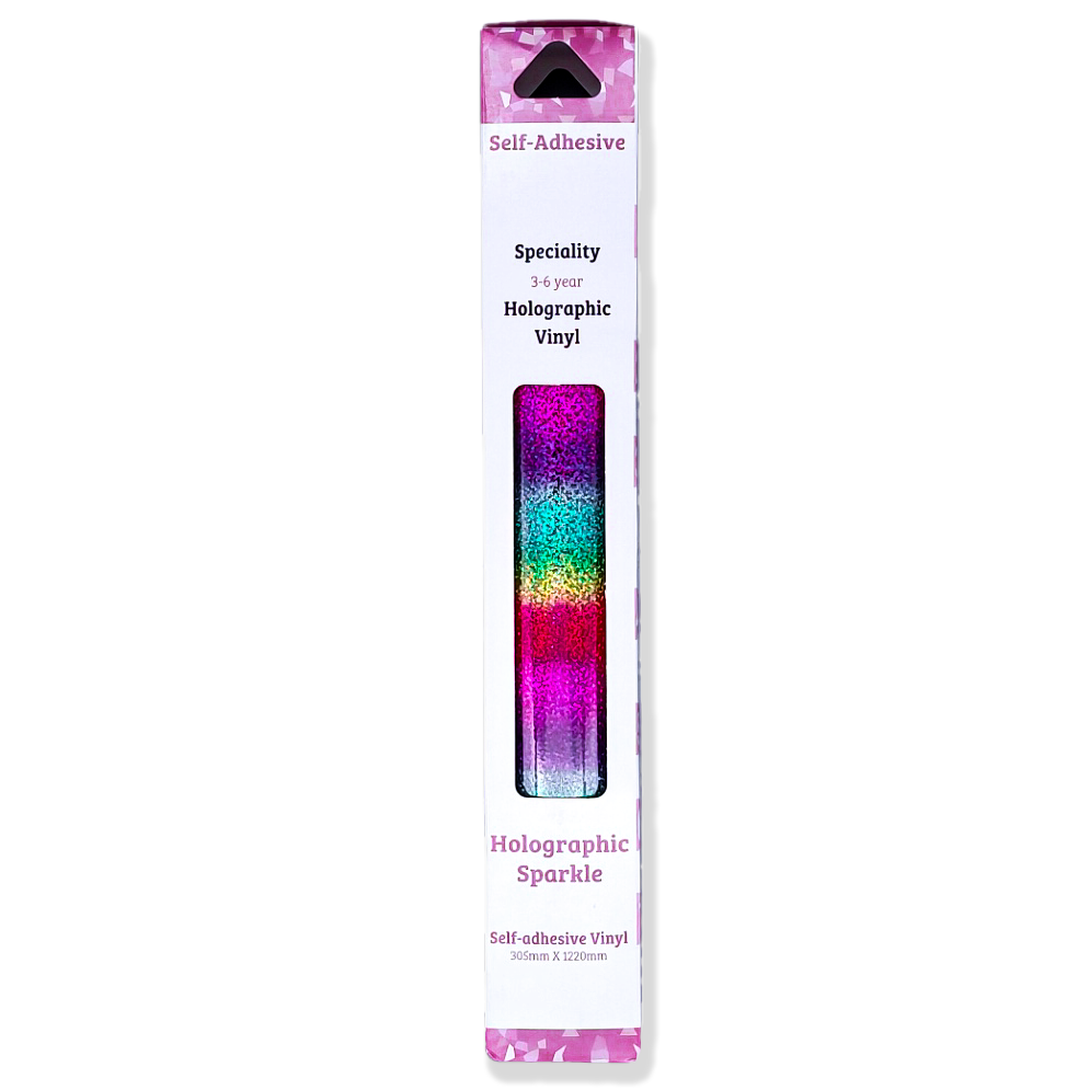 Maizey's Craft - Holographic Rainbow Metal Flake Self Adhesive Vinyl