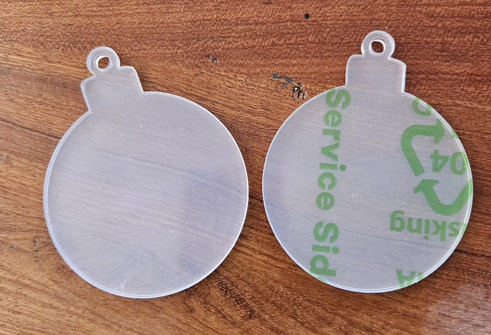 Acrylic Christmas Bauble Blanks