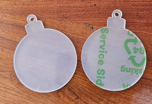 Acrylic Christmas Bauble Blanks