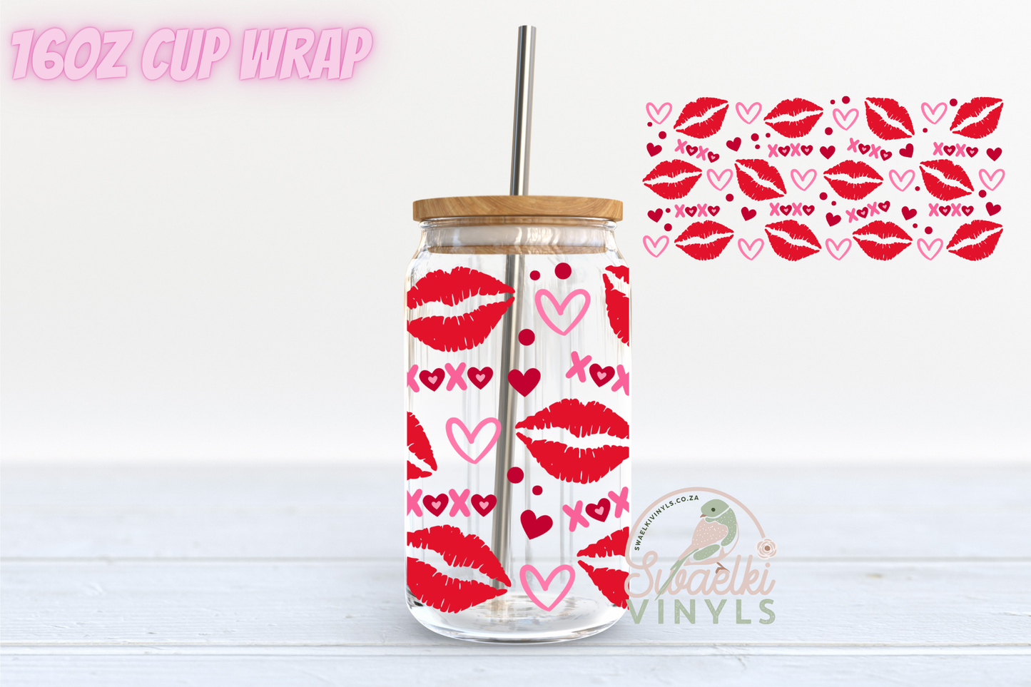 UVDTF Cup Wrap - Kisses