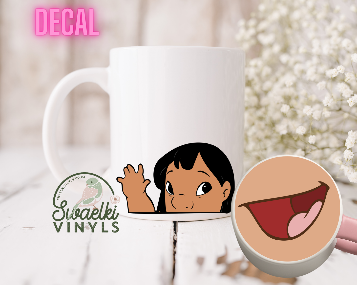 UV DTF Decal - Lilo Mug Mouth Sticker