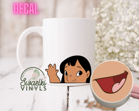 UV DTF Decal - Lilo Mug Mouth Sticker