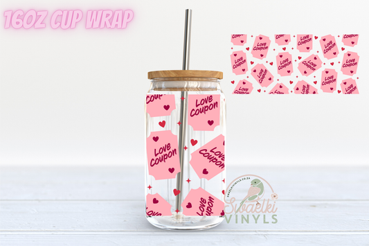 UVDTF Cup Wrap - Love Coupon