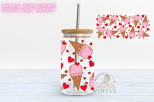 UVDTF Cup Wrap - Love Ice Cream