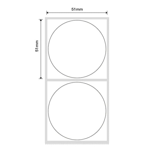 NIIMBOT - B1 / B21 / B3S - 51*51MM - 140 Labels Per Roll - Round - White