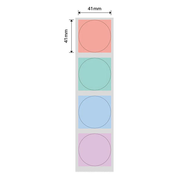 NIIMBOT - B21 - B1 / B21 / B3S - 41*41MM - 175 Round Thermal Labels - Multi Colour Labels