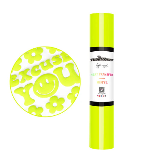 Teckwrap Puff HTV - Neon Yellow