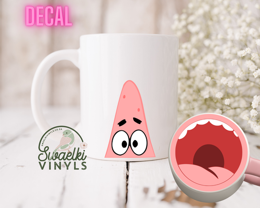 UV DTF Decal - Patrick Mug Mouth Sticker