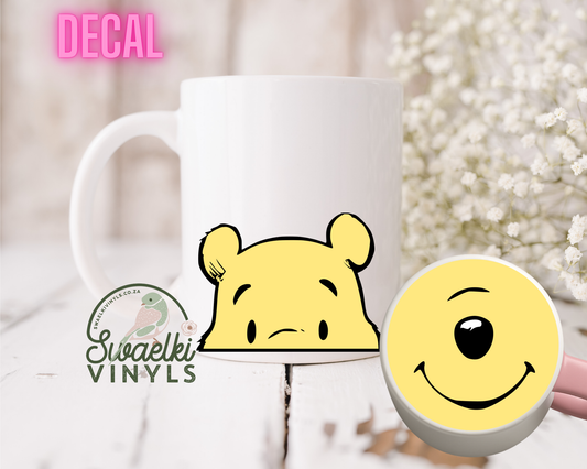 UV DTF Decal - Pooh Mug Mouth Sticker