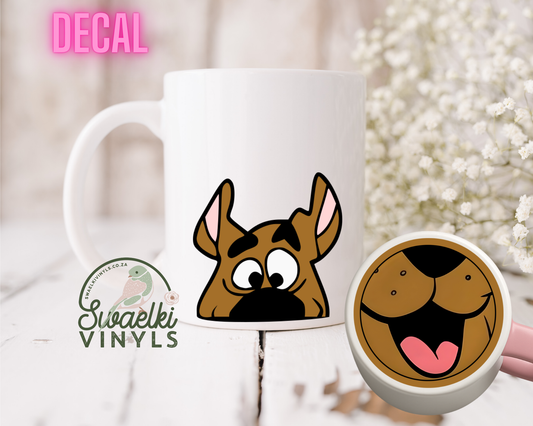 UV DTF Decal - Scooby Mug Mouth Sticker