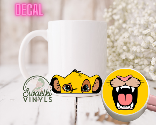 UV DTF Decal - Simba Mug Mouth Sticker