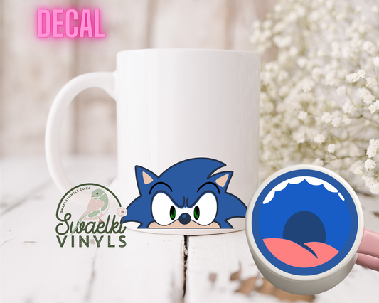 UV DTF Decal - Sonic Mug Mouth Sticker